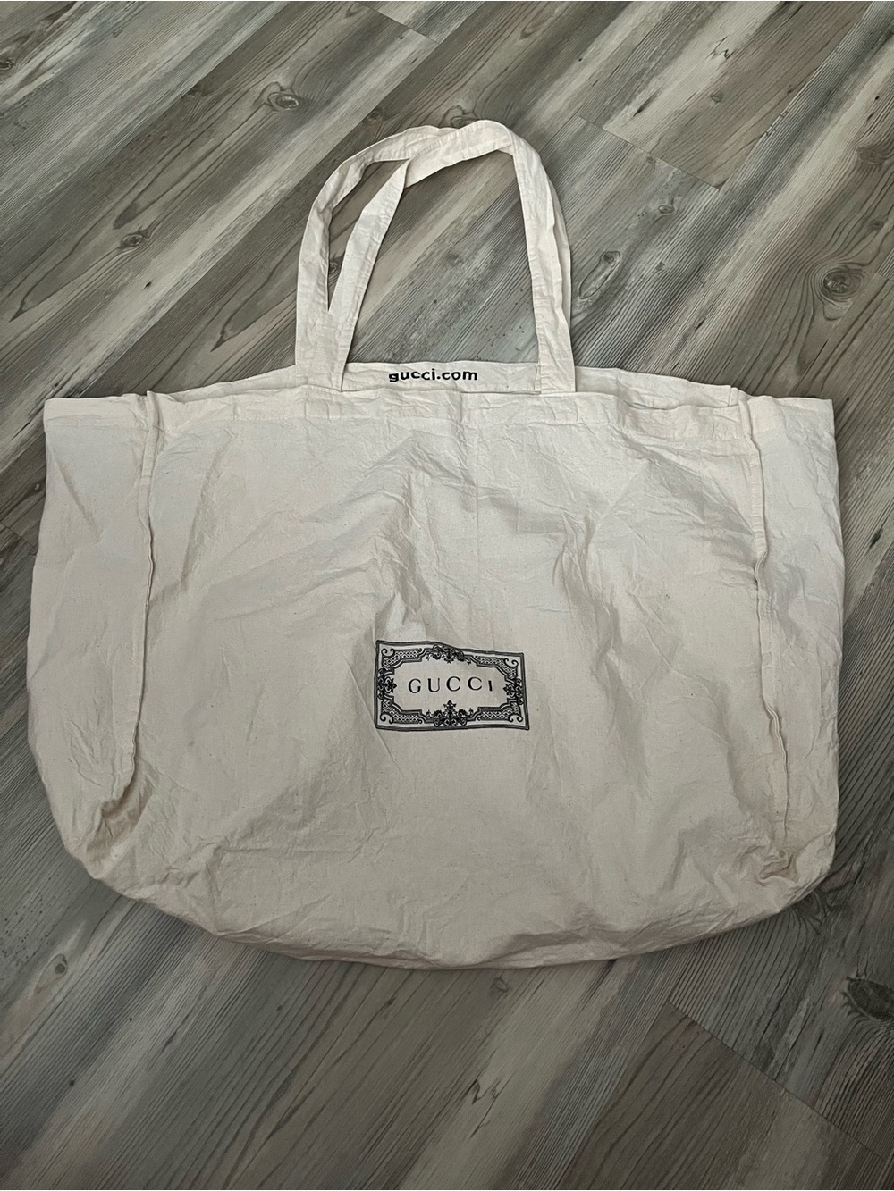 Gucci Cream Canvas Tote Bag